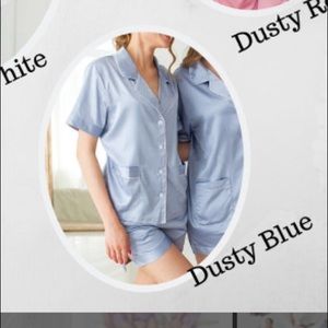 Dusty Blue Satin Pajama